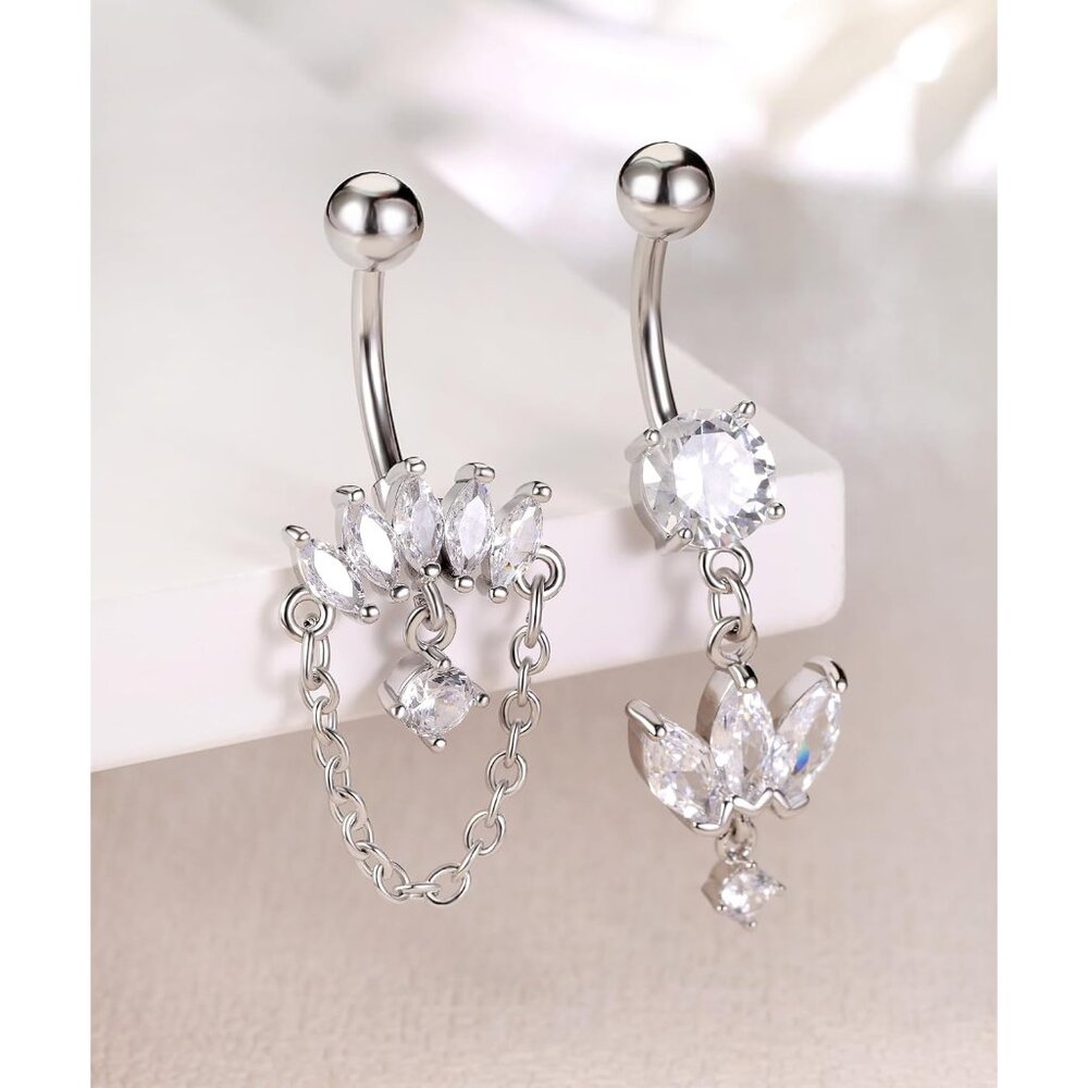 Dazzling Dangle Belly Button Ring - Surgical Stai… - image 3